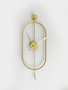 Wallity Reloj de pared decorativo de metal Dorado